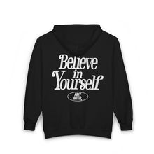 Load image into Gallery viewer, Believe In Yourself Zip Hoodie - Black
