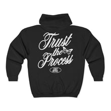 Load image into Gallery viewer, Trust The Process Zip Hoodie - Black