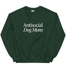 Load image into Gallery viewer, Antisocial Dog Mom Crewneck - Forest Green