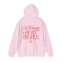 Load image into Gallery viewer, It's Wrong To Hurt People Hoodie – Light Pink