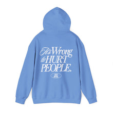 Load image into Gallery viewer, It's Wrong To Hurt People Hoodie – Carolina Blue