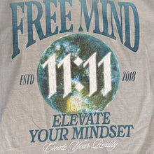 Load image into Gallery viewer, Free Mind 11:11 T-Shirt – Elevate Your Mindset, Create Your Reality - Bay Green