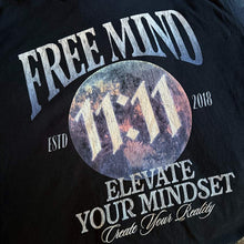 Load image into Gallery viewer, Free Mind 11:11 T-Shirt – Elevate Your Mindset, Create Your Reality - Black