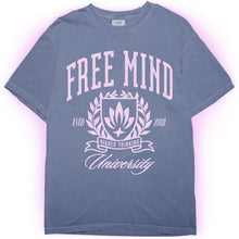 Load image into Gallery viewer, Free Mind University T-Shirt – Blue Jean