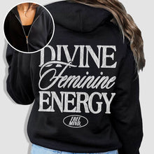 Load image into Gallery viewer, Divine Feminine Energy Zip Hoodie - Black