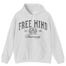 Load image into Gallery viewer, Free Mind University Hoodie – Ash