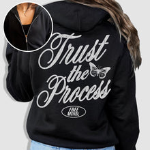 Load image into Gallery viewer, Trust The Process Zip Hoodie - Black