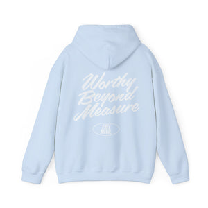 Worthy Beyond Measure Hoodie – Light Blue