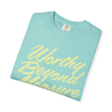 Load image into Gallery viewer, Worthy Beyond Measure T-Shirt – Chalky Mint
