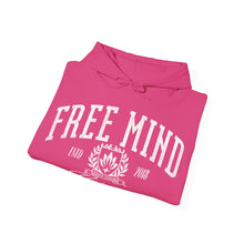 Load image into Gallery viewer, Free Mind University Hoodie – Heliconia Pink
