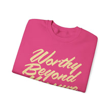 Load image into Gallery viewer, Worthy Beyond Measure Sweatshirt - Heliconia
