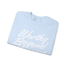 Load image into Gallery viewer, Worthy Beyond Measure Sweatshirt - Light Blue
