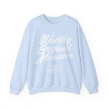 Load image into Gallery viewer, Worthy Beyond Measure Sweatshirt - Light Blue

