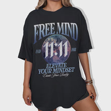 Load image into Gallery viewer, Free Mind 11:11 T-Shirt – Elevate Your Mindset, Create Your Reality - Black
