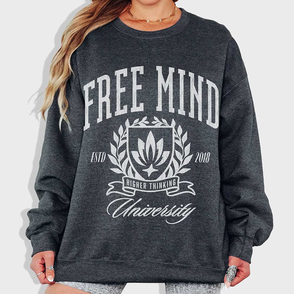 Free Mind University Sweatshirt - Dark Heather