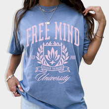 Load image into Gallery viewer, Free Mind University T-Shirt – Blue Jean
