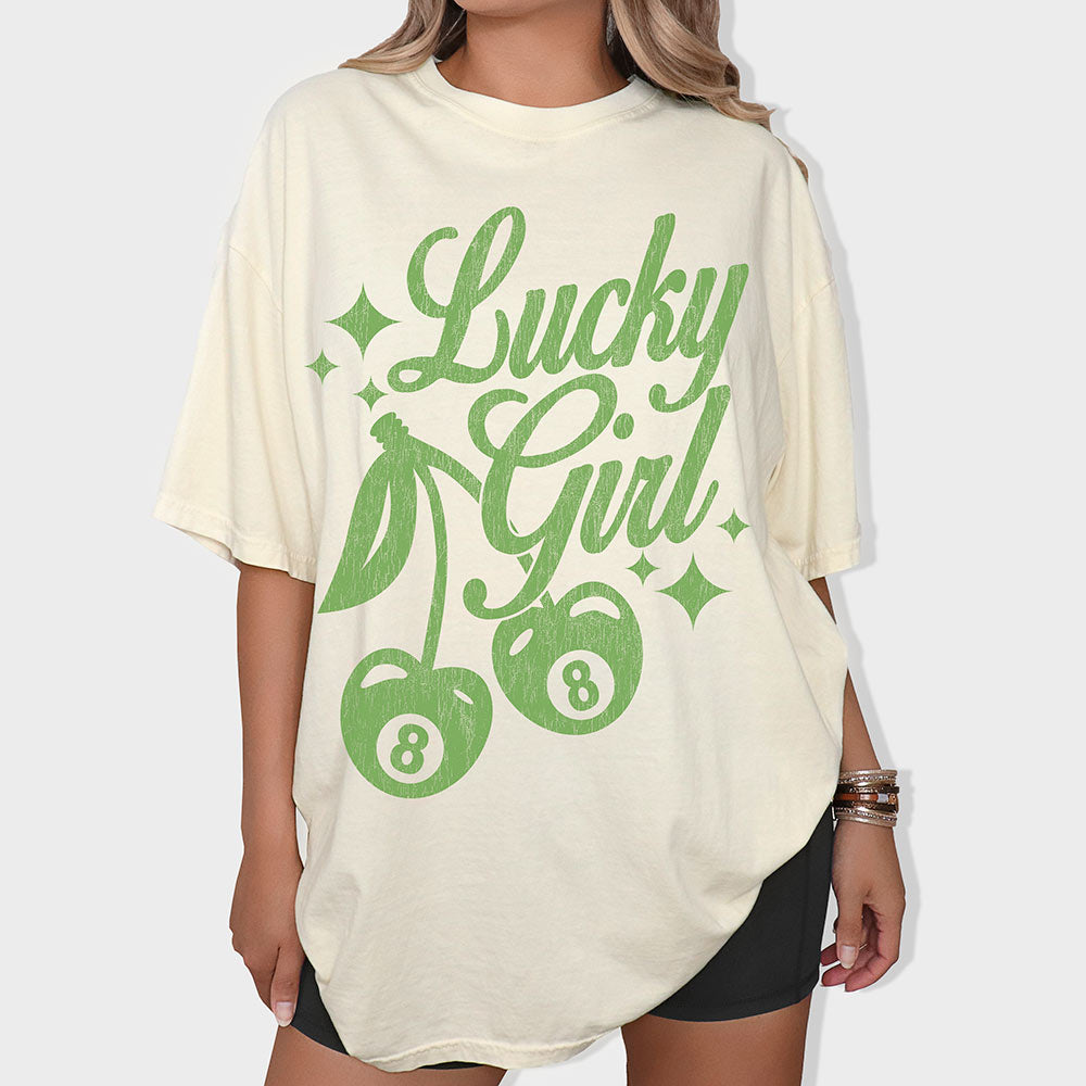 Lucky Girl T-Shirt – Ivory