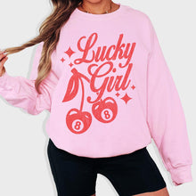 Load image into Gallery viewer, Lucky Girl Sweatshirt – Light Pink
