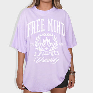 Free Mind University T-Shirt – Orchid