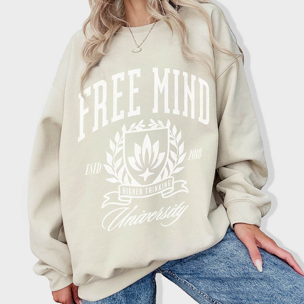 Free Mind University Sweatshirt - Sand