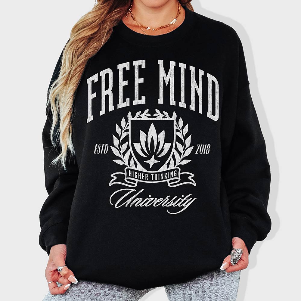 Free Mind University Sweatshirt - Black