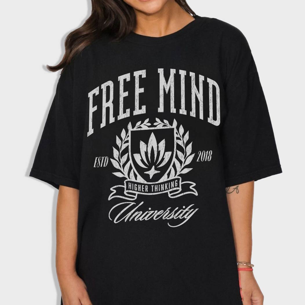 Free Mind University T-Shirt – Black
