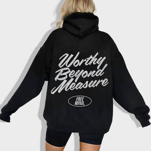 Worthy Beyond Measure Hoodie – Black