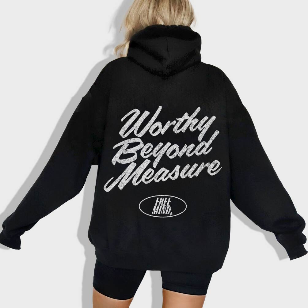 Worthy Beyond Measure Hoodie – Black
