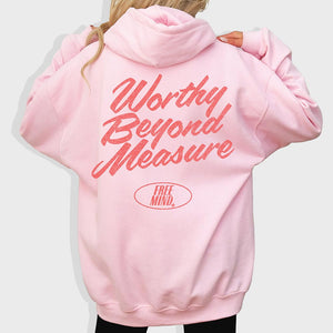 Worthy Beyond Measure Hoodie – Light Pink