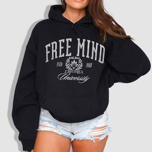 Free Mind University Hoodie – Black