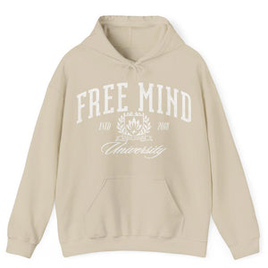 Free Mind University Hoodie – Sand