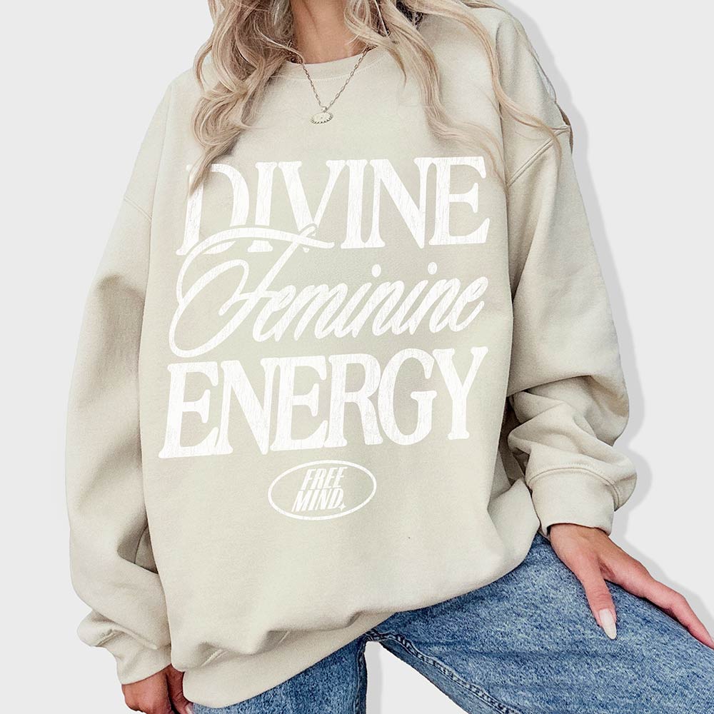 Divine Feminine Energy Sweatshirt – Sand