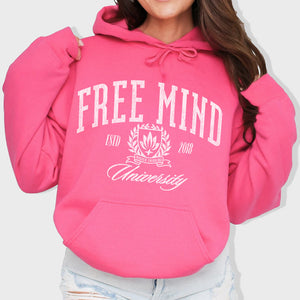 Free Mind University Hoodie – Heliconia Pink
