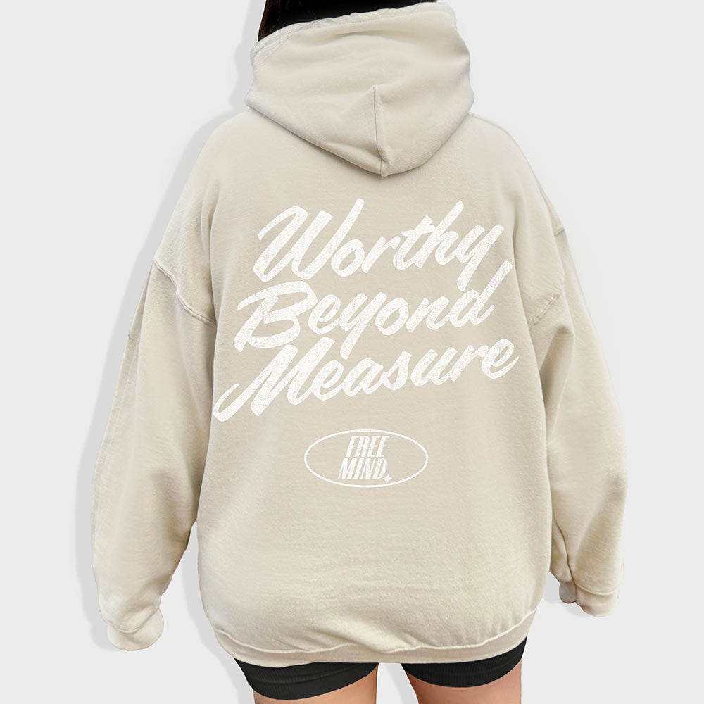 Worthy Beyond Measure Hoodie – Sand